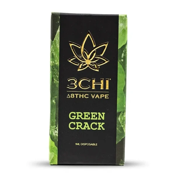 3Chi-Delta-8-THC-Disposable-Vape-Pen-Green-Crack-Box-Front.webp 3Chi Delta 8 THC Disposable Vape Pen – Green Crack
