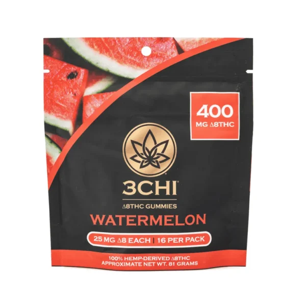 3Chi-Delta-8-Watermelon-Gummies-400-mg-Total-Delta-8-THC-Bag-Front.webp 3Chi Delta 8 Gummies – Watermelon (400 mg Total Delta 8 THC)