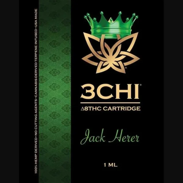 3Chi Delta 8 THC Vape Cartridge with Cannabis Derived Terpenes – Jack Herer