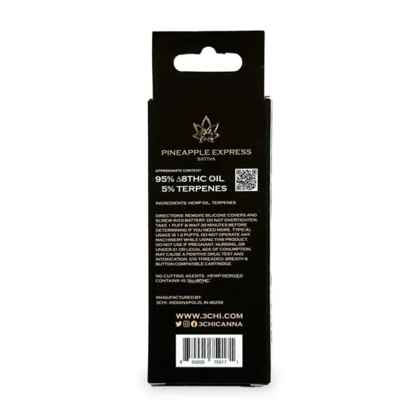 3Chi-Pineapple-Express-Delta-8-THC-Vape-Cartridge-with-Botanical-Derived-Terpenes-Back-of-Box-scaled-1.webp 3Chi Delta 8 THC Vape Cartridge with Botanical Derived Terpenes – Pineapple Express