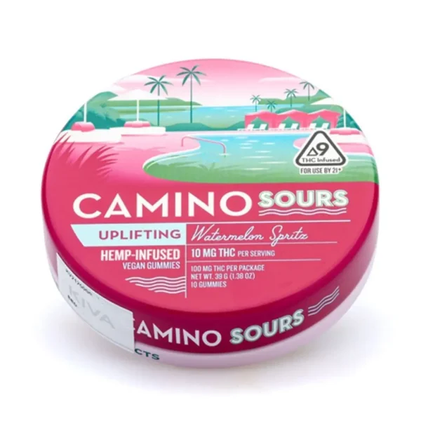 Camino Sours Delta 9 THC Uplifting Gummies – Watermelon Spritz