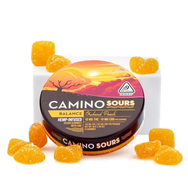 Camino-Sours-Delta-9-THC-and-CBD-Balance-Gummies-Orchard-Peach-Combo.webp Camino Sours Delta 9 THC and CBD Balance Gummies – Orchard Peach
