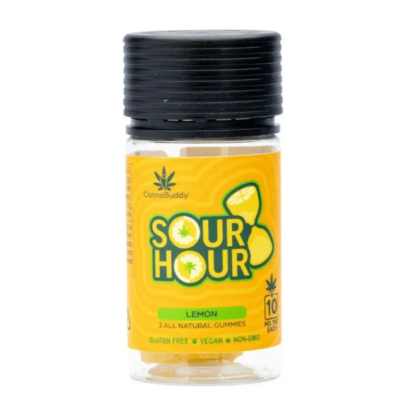 CannaBuddy-Delta-9-THC-Gummies-Sour-Hour-2pk-Jar-Front.webp CannaBuddy Delta 9 THC Gummies – Sour Hour