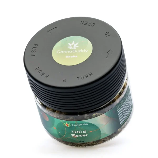 CannaBuddy-White-Label-THCa-Flower-Shake-Jar-Top.webp THCa Flower Shake – 14 grams