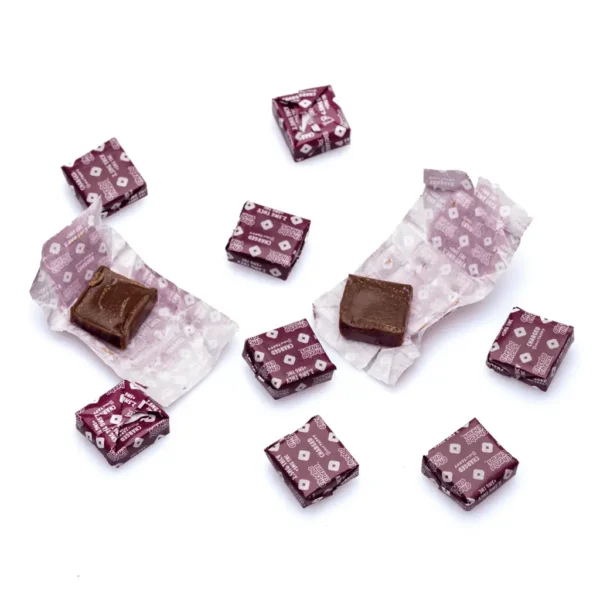 Cheeba Chews Delta 9 and THCv Mocha Chocolate Taffy – Charged (50 mg Total Cannabinoids)