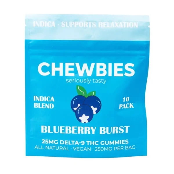 Chewbies Delta 9 THC Gummies – Blueberry Burst Indica