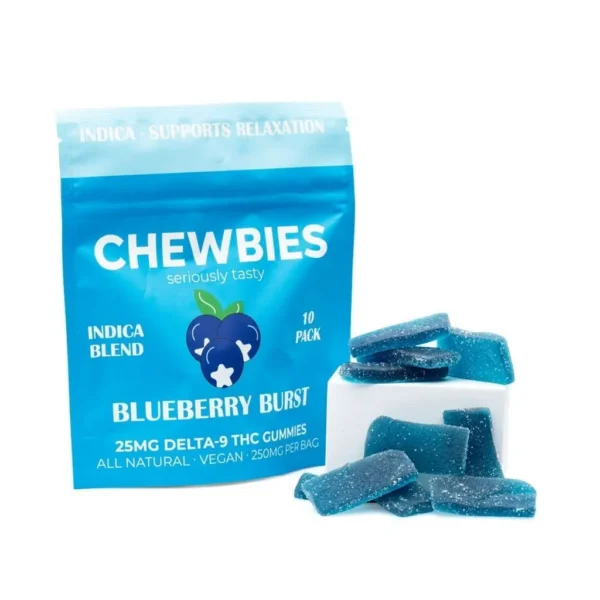 Chewbies Delta 9 THC Gummies – Blueberry Burst Indica