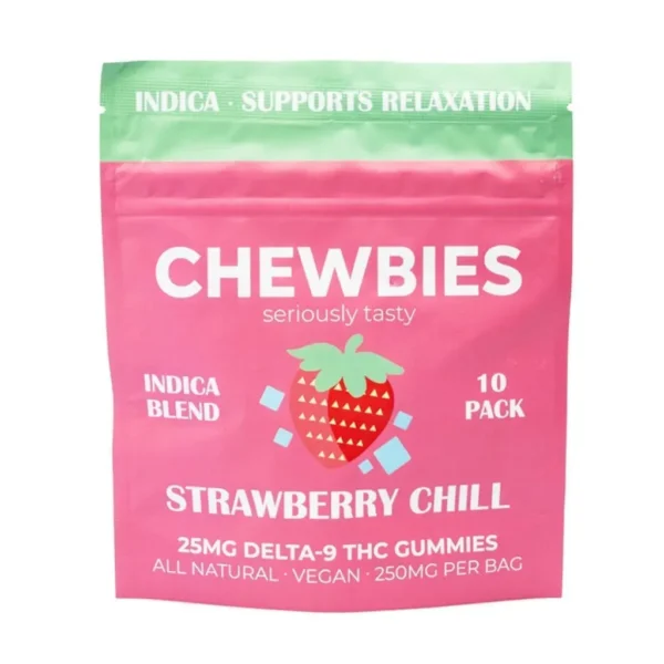 Chewbies Delta 9 THC Gummies – Strawberry Chill Indica