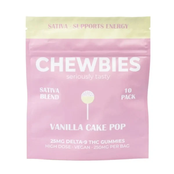 Chewbies Delta 9 THC Gummies – Vanilla Cake Pop Sativa