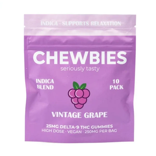 Chewbies Delta 9 THC Gummies – Vintage Grape Indica