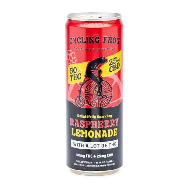 Cycling Frog High Potency THC + CBD Seltzer 4 Pack – Raspberry Lemonade