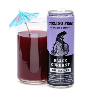 Cycling Frog THC + CBD Seltzer 6 Pack – Black Currant (30 mg Delta 9 THC + 60 mg CBD Total)