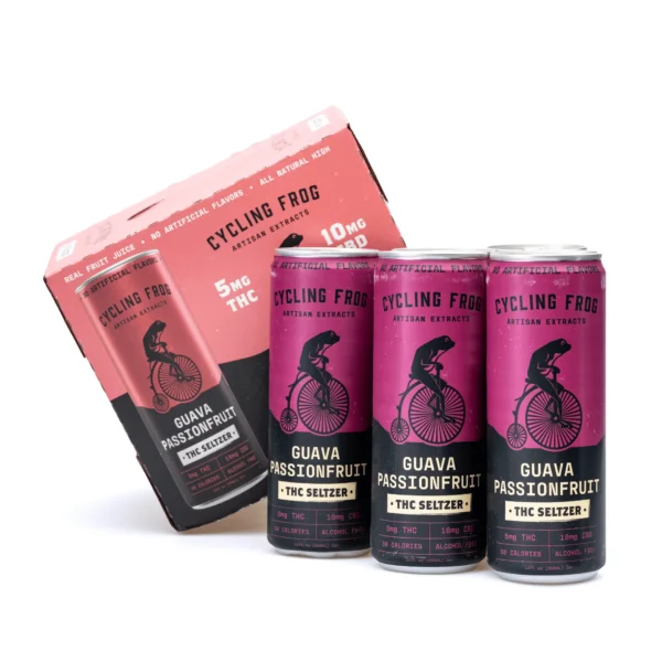 Cycling-Frog-THC-CBD-Seltzer-6-Pack-Guava-Passionfruit-30-mg-Delta-9-THC-60-mg-CBD-Total-Combo.webp Cycling Frog THC + CBD Seltzer 6 Pack – Guava Passionfruit (30 mg Delta 9 THC + 60 mg CBD Total)