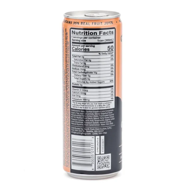 Cycling Frog THC + CBD Seltzer 6 Pack – Ruby Grapefruit (30 mg Delta 9 THC + 60 mg CBD Total)