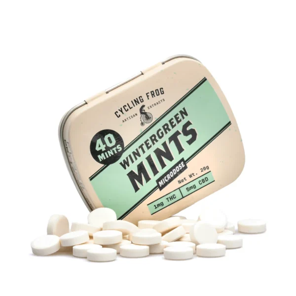 Cycling Frog Wintergreen Mints (40 mg Delta 9 THC + 200 mg CBD Total)