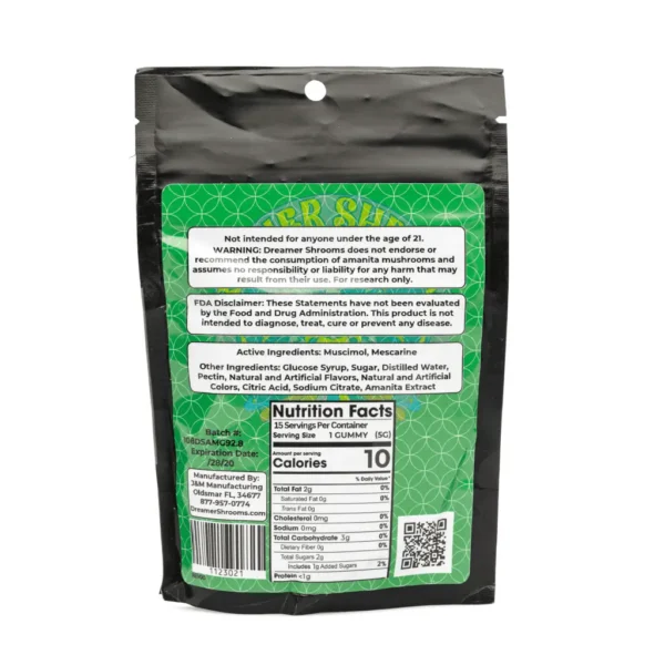 Dreamer Shrooms Amanita Muscaria Mushroom Gummies – Strawlicious (15 Count)