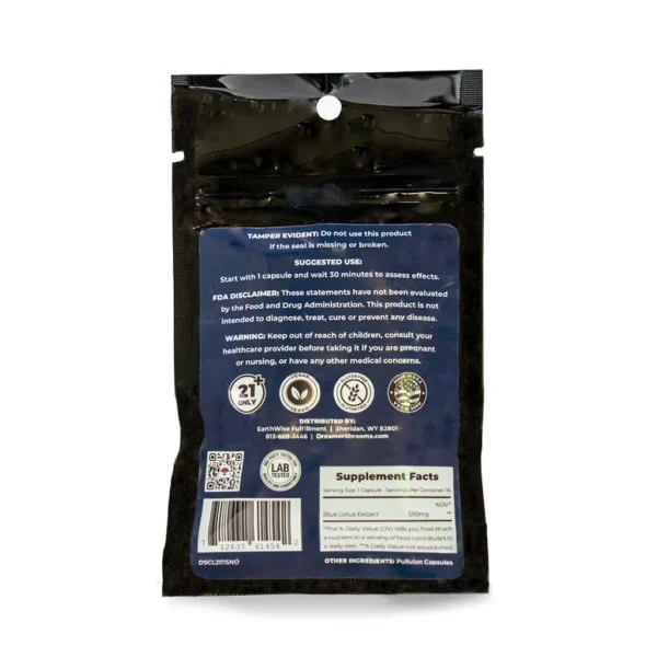 Dreamer Shrooms Blue Lotus Extract Capsules – 15 Count