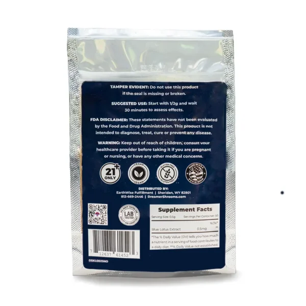 Dreamer-Shrooms-Blue-Lotus-Extract-Powder-25-Grams-Back.webp Dreamer Shrooms Blue Lotus Extract Powder – 25 Grams