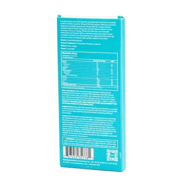 Erth Wellness Delta 9 THC Live Resin Chocolate Bar – Cereal Milk Hybrid