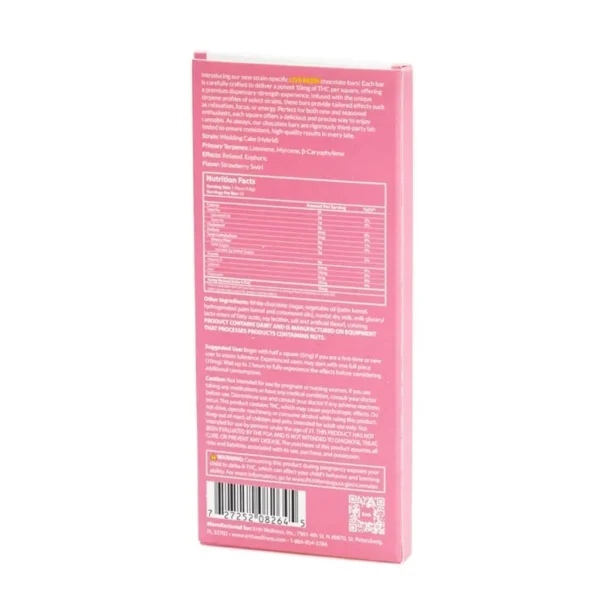 Erth Wellness Delta 9 THC Live Resin Chocolate Bar – Wedding Cake Hybrid
