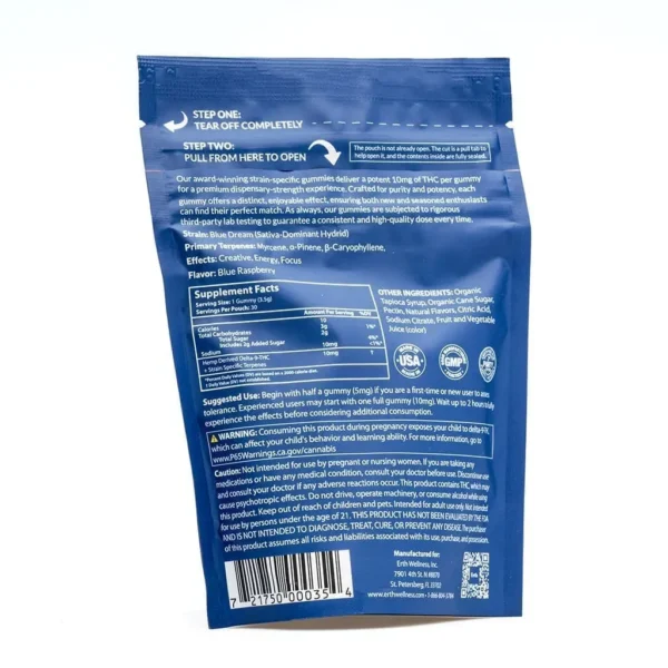 Erth Wellness Delta 9 THC Gummies – Blue Dream