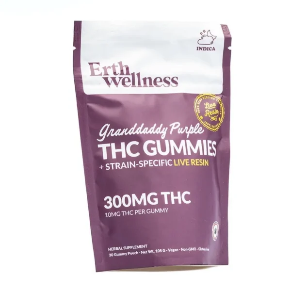 Erth Wellness Delta 9 THC Live Resin Gummies – Granddaddy Purple