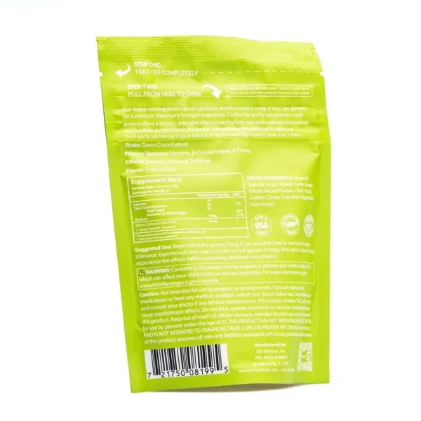 Erth Wellness Delta 9 THC Gummies – Green Crack