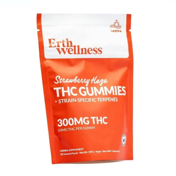 Erth Wellness Delta 9 THC Gummies – Strawberry Haze