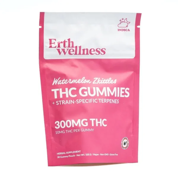 Erth Wellness Delta 9 THC Gummies – Watermelon Zkittlez