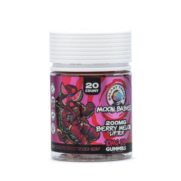 Galaxy Treats Moon Babies Delta 9 THC Gummies – Berry Melon Lifter (200 mg Total Delta 9 THC + 200 mg Total CBD)