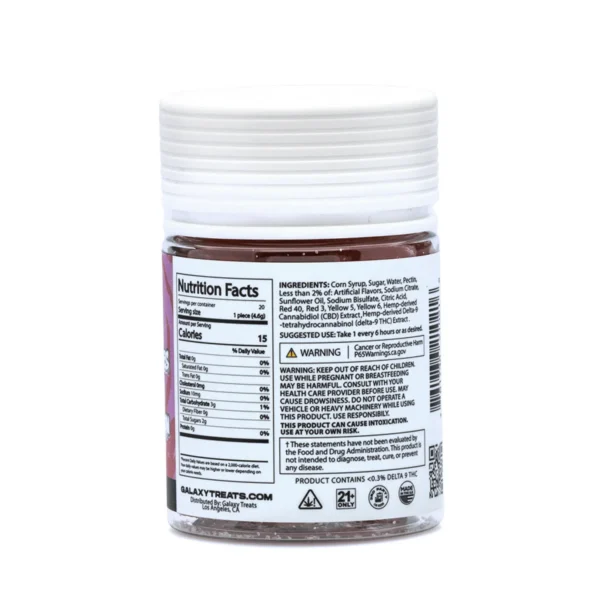 Galaxy Treats Moon Babies Delta 9 THC Gummies – Berry Melon Lifter (200 mg Total Delta 9 THC + 200 mg Total CBD)