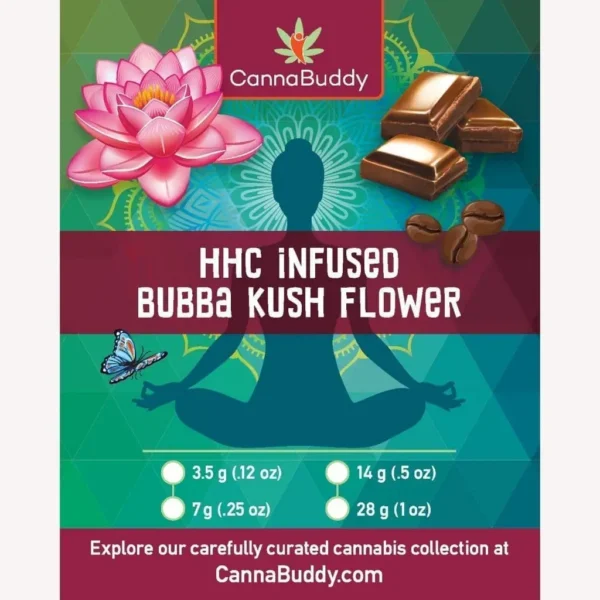 HHC-Infused-Bubba-Kush-Flower-Label.webp HHC Flower Shake – 14 grams