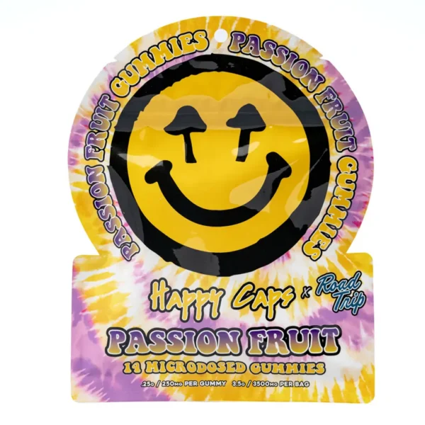 Happy Caps x Road Trip – Microdosed Gummies – Passion Fruit
