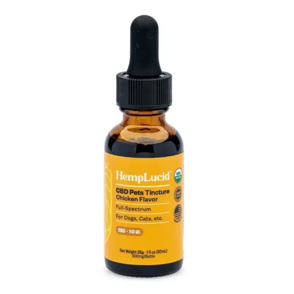 Hemplucid-Full-Spectrum-CBD-Pet-Tincture-E28093-Chicken-300-mg-Total-CBD-bottle.webp Hemplucid Full Spectrum CBD Pet Tincture – Chicken (300 mg Total CBD)