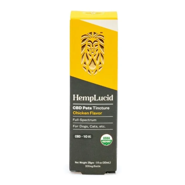 Hemplucid-Full-Spectrum-CBD-Pet-Tincture-E28093-Chicken-300-mg-Total-CBD-box-front.webp Hemplucid Full Spectrum CBD Pet Tincture – Chicken (300 mg Total CBD)