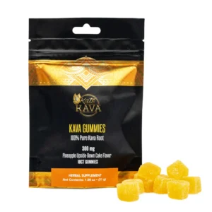 Kats Botanicals Premium Kava Gummies Pineapple Upside Down Cake – 10 Count