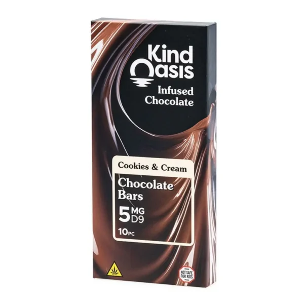 Kind Oasis Delta 9 THC Cookies & Cream Chocolate Bar