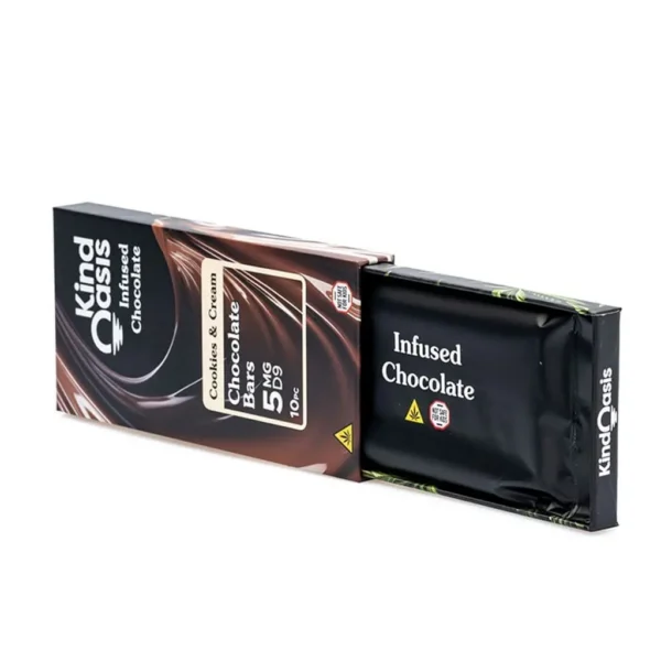 Kind Oasis Delta 9 THC Cookies & Cream Chocolate Bar