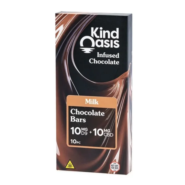 Kind Oasis Delta 9 THC and CBD Milk Chocolate Bar