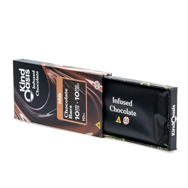 Kind Oasis Delta 9 THC and CBD Milk Chocolate Bar