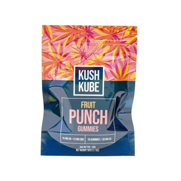 Kush Kube Delta 9 THC + CBD Gummies – Fruit Punch