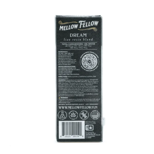 Mellow Fellow Dream Blend Live Resin Disposable Vape – MK Ultra