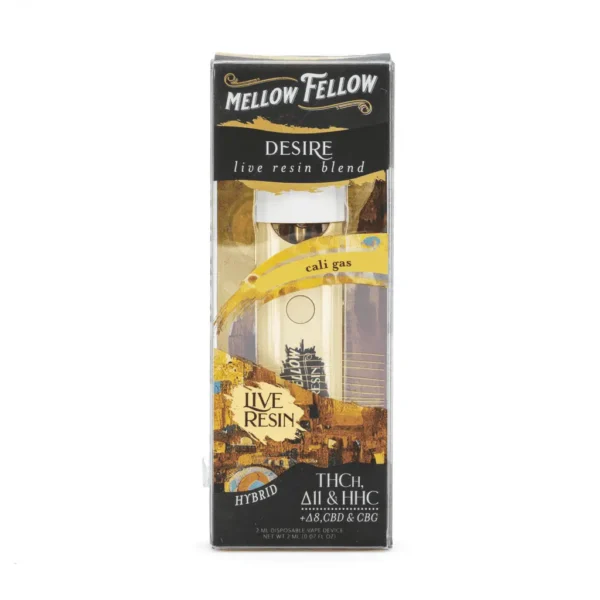 Mellow-Fellow-2-gram-Desire-Blend-Live-Resin-Disposable-Vape-Cali-Gas-Box-Front.webp Mellow Fellow Desire Blend Live Resin Disposable Vape – Cali Gas