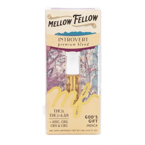 Mellow-Fellow-Introvert-Blend-Vape-Cartridge-Gods-Gift-box-front.webp Mellow Fellow Introvert Blend Vape Cartridge – God’s Gift