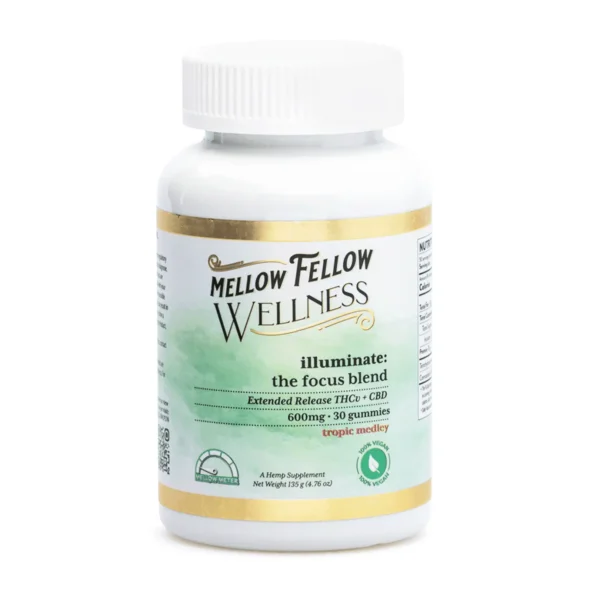 Mellow Fellow Wellness Gummies – Focus Blend – Tropic Medley (600 mg Total Cannabinoids)
