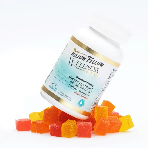 Mellow-Fellow-Wellness-Gummies-Momentum-Blend-Tropic-Medley-1500-mg-Total-Cannabinoids-Combo.webp Mellow Fellow Wellness Gummies – Energy Blend – Tropic Medley (1500 mg Total Cannabinoids)