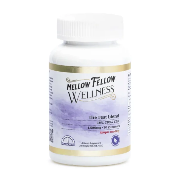 Mellow Fellow Wellness Gummies – Rest Blend – Tropic Medley (1500 mg Total Cannabinoids)