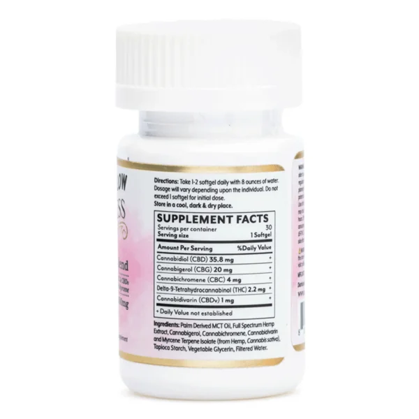 Mellow Fellow Wellness Softgel Capsules – Happy Blend (2000 mg Total Cannabinoids)
