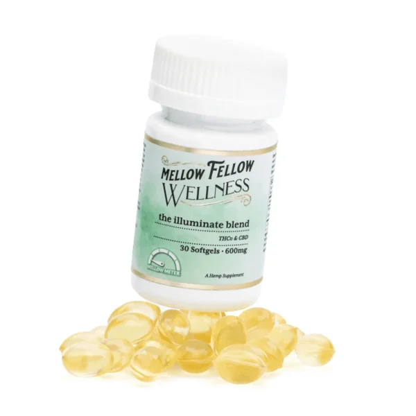 Mellow-Fellow-Wellness-Softgel-Capsules-Illuminate-Blend-600-mg-Total-Cannabinoids-Combo.webp Mellow Fellow Wellness Softgel Capsules – Focus Blend (600 mg Total Cannabinoids)