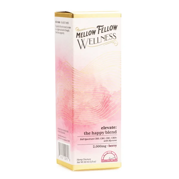 Mellow Fellow Wellness Tincture – Happy Blend – Berry (2000 mg Total Cannabinoids)